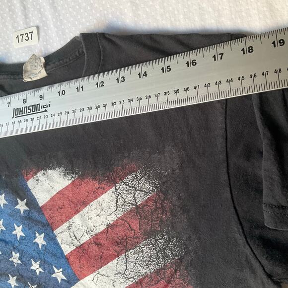 Delta Pro Weight Men Short Sleeve T-shirt size M, Black, America In God We Trust - Picture 2 of 8